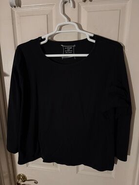 Lane Bryant 26/28 Black Long Sleeve Scoop Neck Tee